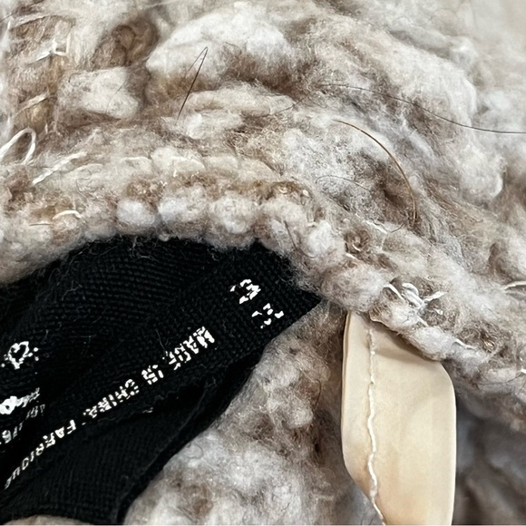 Urban Outfitters Out from Under tan thick fleece open front jacket size medium - Picture 3 of 8